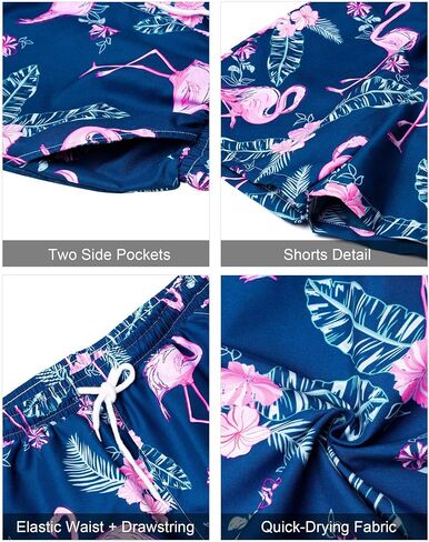 J.VER قمصان هاواي للرجال كاجوال بأزرار سفلية وأكمام قصيرة مجموعة قمصان مطبوعة شورتات للشاطئ بدلات هاواي الاستوائية in Kuwait