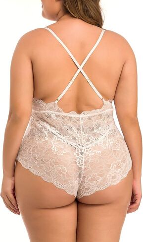 XAKALAKA المرأة زائد حجم الدانتيل ارتداءها تيدي الملابس الداخلية قطعة واحدة بيبي دول كلوبوير S-XXXXL in Kuwait