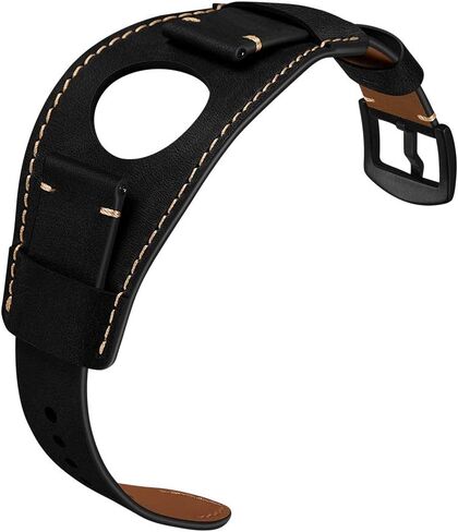 سوار ساعة من الجلد الطبيعي من Balerion Cuff، متوافق مع ساعة Samsung Galaxy Watch 3 45 ملم، وGalaxy Watch 46 ملم، وGear S3، وFossil Q Explorist، وساعة قياسية أخرى بعرض العروة 22 ملم in Kuwait