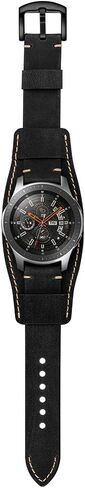 سوار ساعة من الجلد الطبيعي من Balerion Cuff، متوافق مع ساعة Samsung Galaxy Watch 3 45 ملم، وGalaxy Watch 46 ملم، وGear S3، وFossil Q Explorist، وساعة قياسية أخرى بعرض العروة 22 ملم in Kuwait