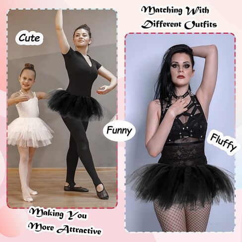 3 Pack Women Teens Adult Tutu Skirt, 5 Layers Puffy Classic Tulle Tutus Skirts for Women Ballet Run Party Halloween Costume in Kuwait