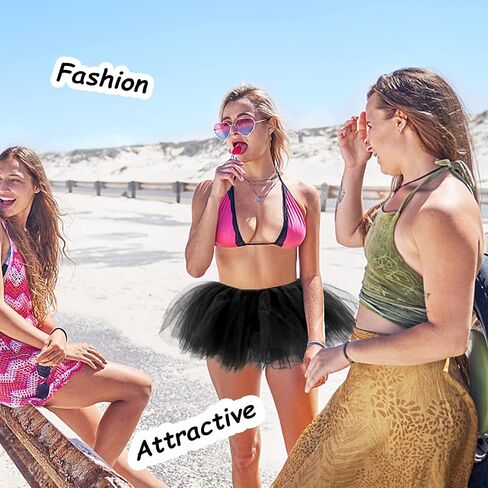 3 Pack Women Teens Adult Tutu Skirt, 5 Layers Puffy Classic Tulle Tutus Skirts for Women Ballet Run Party Halloween Costume in Kuwait