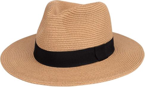 MAYLISACC قبعات للحماية من الشمس للرجال واسعة حافة بنما قبعة قبعة للشاطئ قبعات من القش للرجال حماية من الشمس طوي الرجال قبعات فيدورا UPF50 in Kuwait