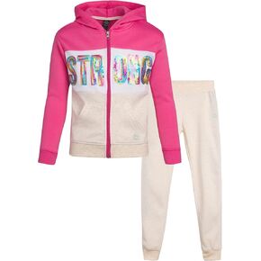 RBX Girls' Jogger Set - 2 Piece Fleece Sweatshirt and Sweatpants Sweatsuit Set (4-12) in Saudi Arabia