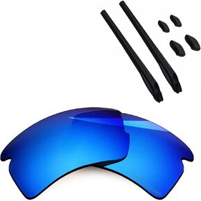 BLAZERBUCK Polarized Replacement Lenses & Sock Kit for Oakley Flak 2.0 XL OO9188-24K Gold