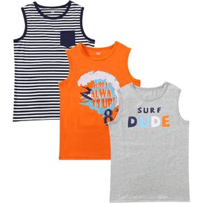 GLASH Kids Boys Tank Tops Muscle Shirts 3-Pack 3-14yrs in Kuwait
