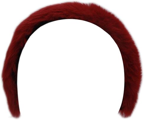 عصابة شعر Surell Faux Rex - إكسسوار أزياء رقيق - أغطية رأس فاخرة ناعمة - عصابة رأس غامضة من فرو الأرنب المزيف (رمادي فاتح) in Kuwait