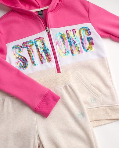 RBX Girls' Jogger Set - 2 Piece Fleece Sweatshirt and Sweatpants Sweatsuit Set (4-12) in Saudi Arabia