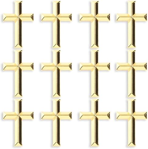 Gold Cross Lapel Pins, Enamel Pin Set (1 in, 12 Pack) in Saudi Arabia