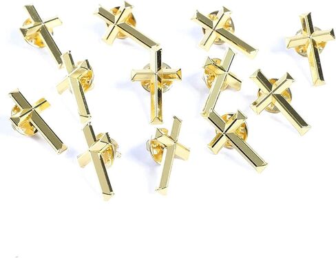 Gold Cross Lapel Pins, Enamel Pin Set (1 in, 12 Pack) in Saudi Arabia