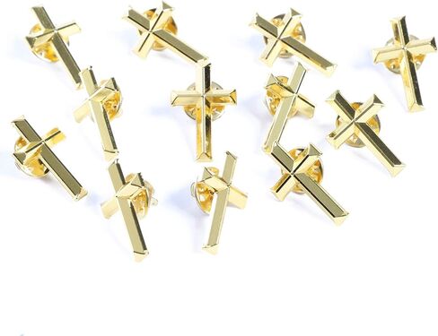Gold Cross Lapel Pins, Enamel Pin Set (1 in, 12 Pack) in Saudi Arabia