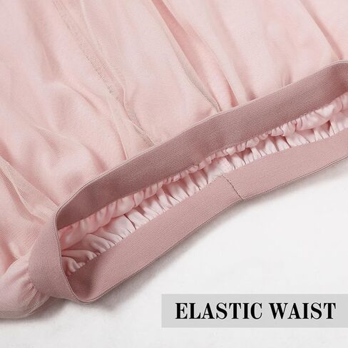 تنورة نسائية من التول عالية ومنخفضة غير متناظرة بطول ميدي تنورة من التول بخصر مطاطي وتنورة طويلة من التول بطبقة مزدوجة in Kuwait