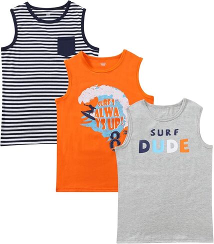GLASH Kids Boys Tank Tops Muscle Shirts 3-Pack 3-14yrs in Kuwait