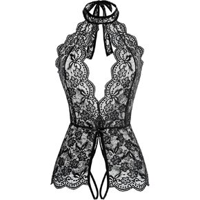 Ababoon Women One Piece Lingerie Lace Sexy Baby Dolls Teddy Sleepwear in Saudi Arabia