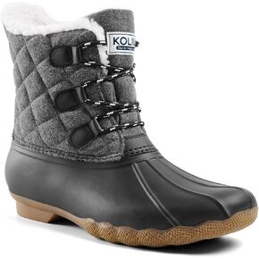 KOLILI Duck Boots for Women Waterproof Winter Boots Quilted Snow Boots for Cold Weather