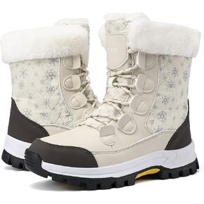 COOJOY Womens Waterproof Winter Snow Boots Warm Shoes Furry Mid Calf Lightweight Walking Hiking Booties in Kuwait