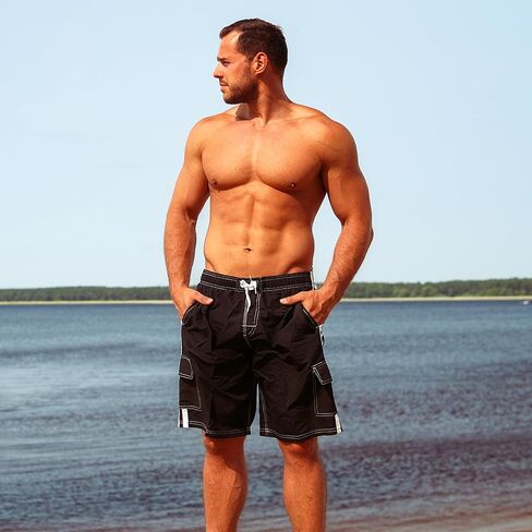 NORTY Mens Big Extended Size Swim Trunks - Mens Plus King Size Swimsuit Thru 5X in Saudi Arabia