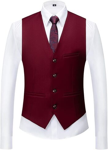 Mens 3 Piece Tuxedo Suits Slim Fit Casual Suit Blazer Two Button Wedding Prom Jackets Vest&Trousers in Kuwait