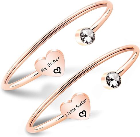 PLITI Big Sis Little Sis gifts Sister Bracelets for 2 Friendship Bracelets in Saudi Arabia