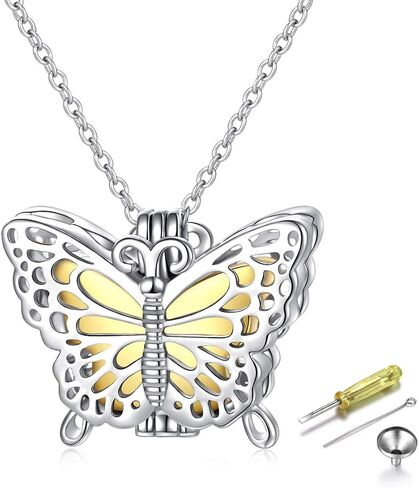 DAOCHONG S925 Sterling Silver Cremation Urn Memorial Pendant Necklace with Hollow Urn Cremation Jewelry for Ashes in Saudi Arabia