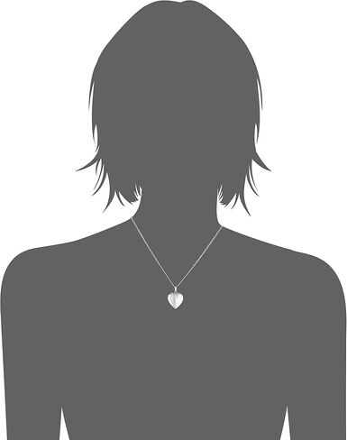 مجموعة أمازون قلادة من الفضة الإسترليني المصقولة على شكل قلب in Kuwait