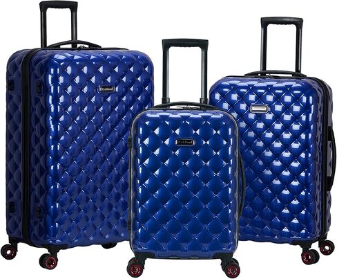 حقيبة سفر بعجلات دوارة قابلة للتوسيع من Rockland Quilt، باللون الأحمر، مجموعة مكونة من 3 قطع (20/24/28) in Kuwait