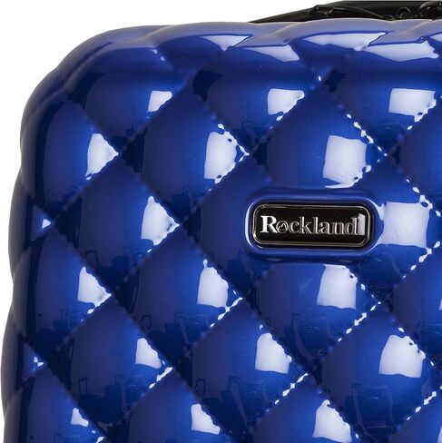 حقيبة سفر بعجلات دوارة قابلة للتوسيع من Rockland Quilt، باللون الأحمر، مجموعة مكونة من 3 قطع (20/24/28) in Kuwait