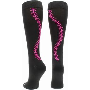 MadSportsStuff Softball Socks with Stitches - for Girls or Women - Knee High Length in Saudi Arabia