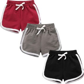 3 Pack Little Big Girls Running Athletic Cotton Shorts Toddler Kids Workout Dance Dolphin Short in Saudi Arabia