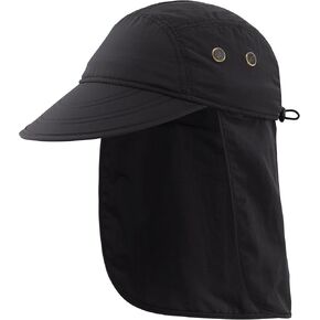 Connectyle Mens UV Sun Protection Cap Safari Hike Cap with Neck Flap Fishing Hat in Kuwait