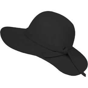 Vintage Fedora Floppy-Hat Kids Girl's Wide Brim Felt Bowler-Hat for 3-8 Years Old in Saudi Arabia