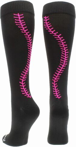 جوارب MadSportsStuff Softball مع غرز - للفتيات والنساء - بطول الركبة in Kuwait
