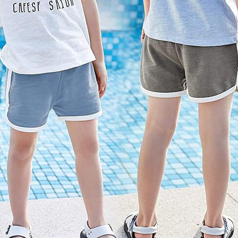 3 Pack Little Big Girls Running Athletic Cotton Shorts Toddler Kids Workout Dance Dolphin Short in Kuwait