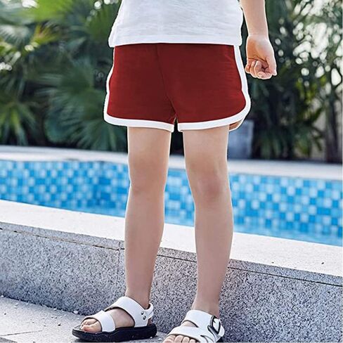 3 Pack Little Big Girls Running Athletic Cotton Shorts Toddler Kids Workout Dance Dolphin Short in Kuwait