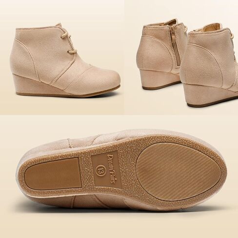أحذية DREAM PAIRS للفتيات بكعب عريض منخفض وسحاب جانبي أحذية طويلة للكاحل للأطفال الصغار/الأطفال الصغار/الأطفال الكبار in Kuwait