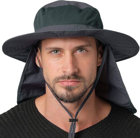 JORMATT Unisex Sun Hat with Neck Flap Cover Fishing Safari Cap Neck Protection,UPF 50+ in Saudi Arabia