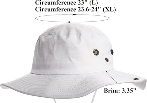 Sun-Hats-for-Men-with-UV-Protection-Wide-Brim Bucket Fishing Safari Boonie Hat for Summer (XL; 23 5/8-24) in Kuwait