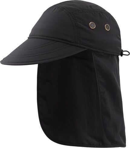 Connectyle Mens UV Sun Protection Cap Safari Hike Cap with Neck Flap Fishing Hat in Kuwait