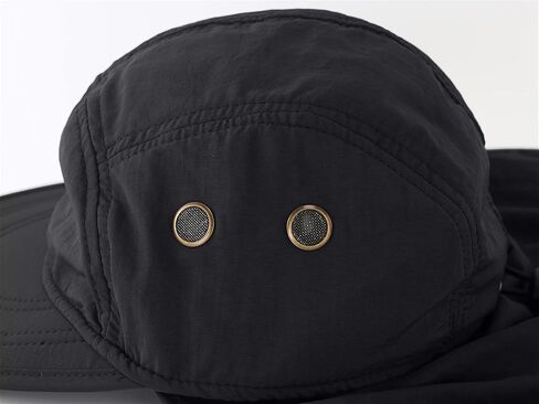 Connectyle Mens UV Sun Protection Cap Safari Hike Cap with Neck Flap Fishing Hat in Kuwait