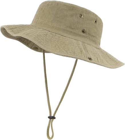 Zylioo XXL Boonie Hat for Big Heads, Wide Brim Sun Hat with Chin Strap in Kuwait