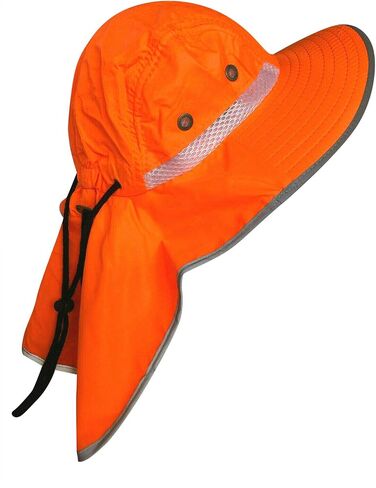 Men High Visibility Sun Hat with Neck Flap Wide Brim Boonie Hat Bucket Cap Packable Adjustable in Saudi Arabia