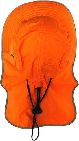 Men High Visibility Sun Hat with Neck Flap Wide Brim Boonie Hat Bucket Cap Packable Adjustable in Saudi Arabia
