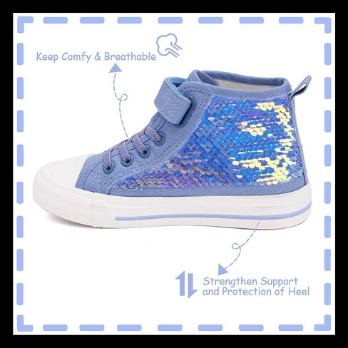 Toandon Kids Adorable Fashion High Top Casual Canvas Sneakers in Kuwait