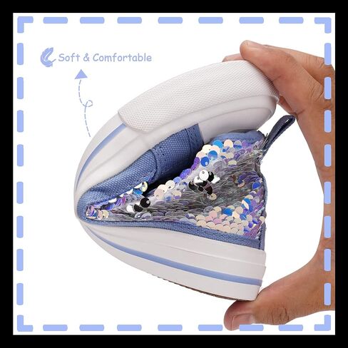 Toandon Kids Adorable Fashion High Top Casual Canvas Sneakers in Kuwait
