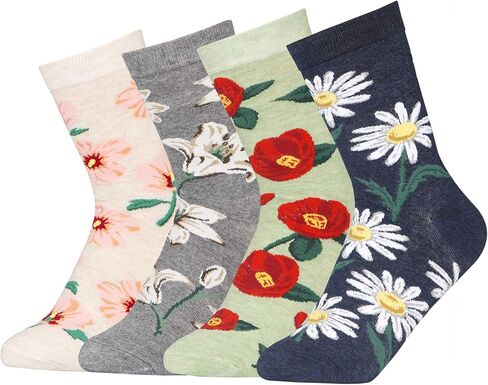 جوارب Xiaomaizi النسائية اللطيفة والمبتكرة غير الرسمية، جوارب ملونة مضحكة منقوشة من القطن للكاحل مقاس 6-9 in Kuwait