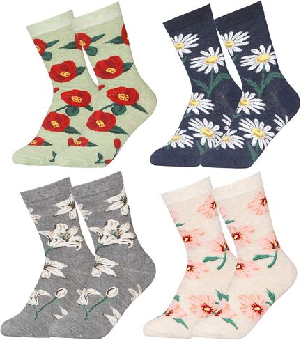 جوارب Xiaomaizi النسائية اللطيفة والمبتكرة غير الرسمية، جوارب ملونة مضحكة منقوشة من القطن للكاحل مقاس 6-9 in Kuwait