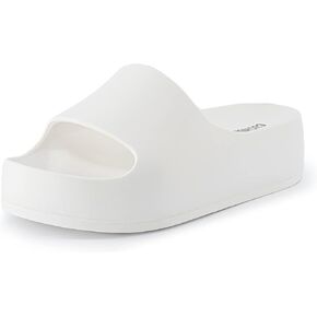 CUSHIONAIRE Women's Ninja platform slide sandal with +Comfort