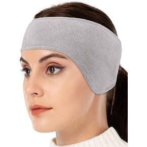 Double-Layer Ear Warmer Headband for Women Men -Soft Fleece Winter Ear Muffs-Cold Weather Headbands for Running Cycling
