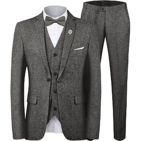 MAGE MALE Men’s 3 Piece Suit One Button Notch Lapel Thicken Slim Fit Suit with Brooch in Saudi Arabia