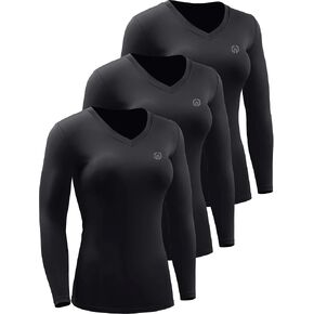 NELEUS Women's 3 Pack Compression Shirts Long Sleeve Yoga Athletic Running T Shirt in Saudi Arabia